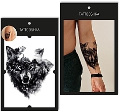 Временное тату "Волк на охоте" - Tattooshka — фото N1