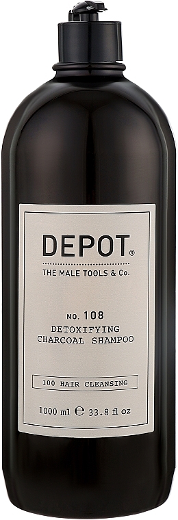 Шампунь для глибокого очищення з деревним вугіллям - Depot Hair Cleansings 108 Detoxifying Charcoal Shampoo — фото N2