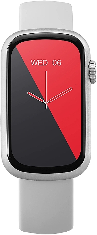 Смарт-часы, серебряные, резиновый ремешок - Garett Smartwatch Action — фото N5