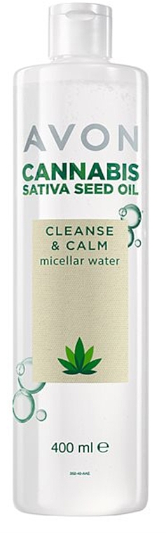 Міцелярна вода з конопляною олією - Avon Cannabis Sativa Oil Cleanse & Calm Micellar Water — фото N1