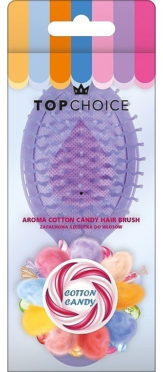 Щітка для волосся "Aroma Cotton Candy" 64401, бузкова - Top Choice Hair Brush — фото N1