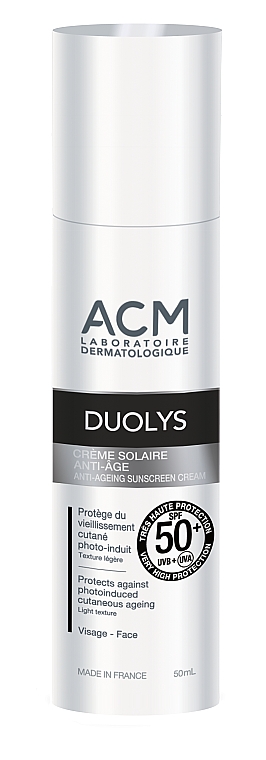 Антивозрастной солнцезащитный крем SPF 50+ - ACM Laboratoires Duolys Anti-Aging Sunscreen Cream SPF 50+ — фото N1