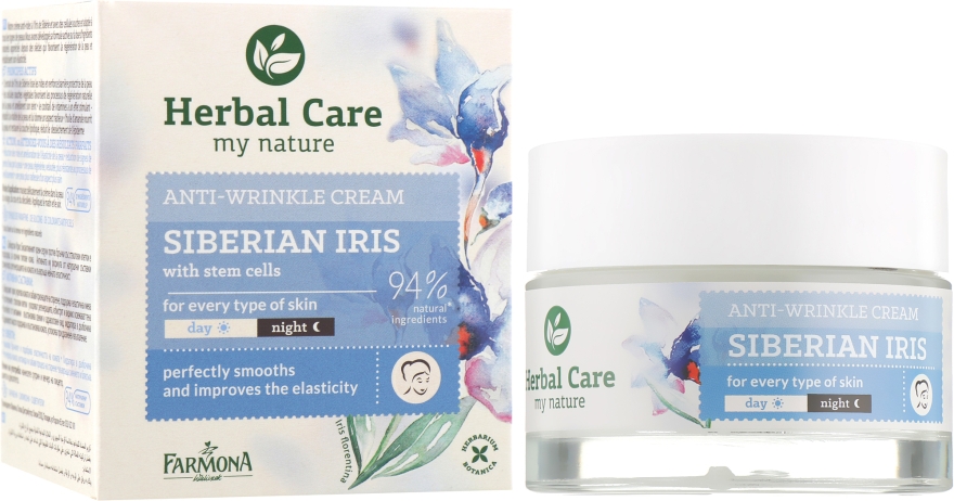 Крем проти зморшок - Farmona Herbal Care Siberian Iris Cream — фото N1