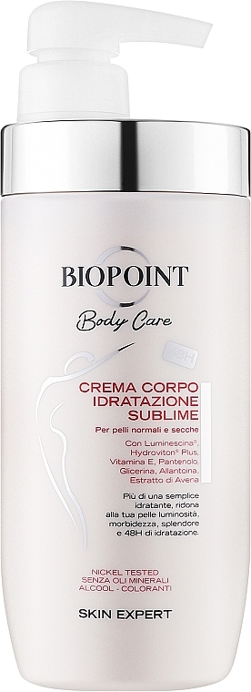 Крем для тіла зволожувальний - Biopoint Body Care Crema Corpo Idratacione Sublime — фото N1