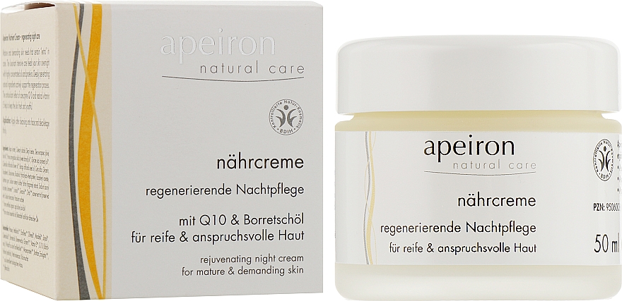Питательно-восстанавливающий ночной крем - Apeiron Nourishing Regenerating Night Cream — фото N2