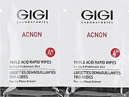 Вологі серветки з кислотою - Gigi Acnon Triple Acid Rapid Wipes — фото N4