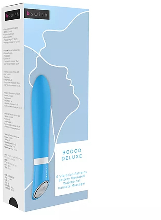 Вібратор, блакитний - B Swish Bgood Deluxe Vibrator Blue — фото N1