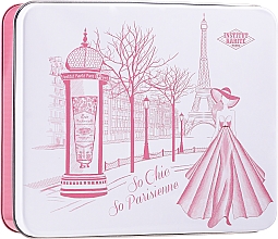 Парфумерія, косметика Набір - Institut Karite Rose Mademoiselle (soap/100g + h/cr/30ml + b/oil/10ml + candle/1pc + confetti + box)