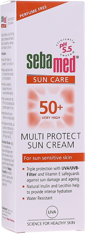 Солнцезащитный крем - Sebamed Sun Care Multi Protect Sun Cream SPF 50 — фото N2