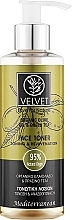 Тонизирующий и омолаживающий тоник для лица - Velvet Love for Nature Organic Olive & Green Tea Face Toner — фото N1