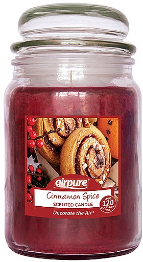 Ароматична свічка "Кориця" - Airpure Jar Scented Candle Cinnamon Spice — фото N1