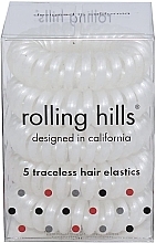 Духи, Парфюмерия, косметика Резинка-браслет для волос, белый - Rolling Hills 5 Traceless Hair Rings White