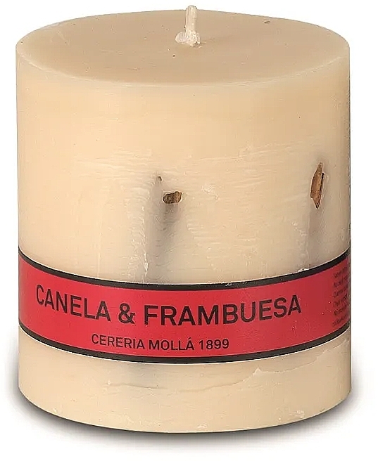 Ароматична свічка, 8 x 8 см - Cereria Molla Asturias Cinnamon & Raspberry Scented Candle — фото N1