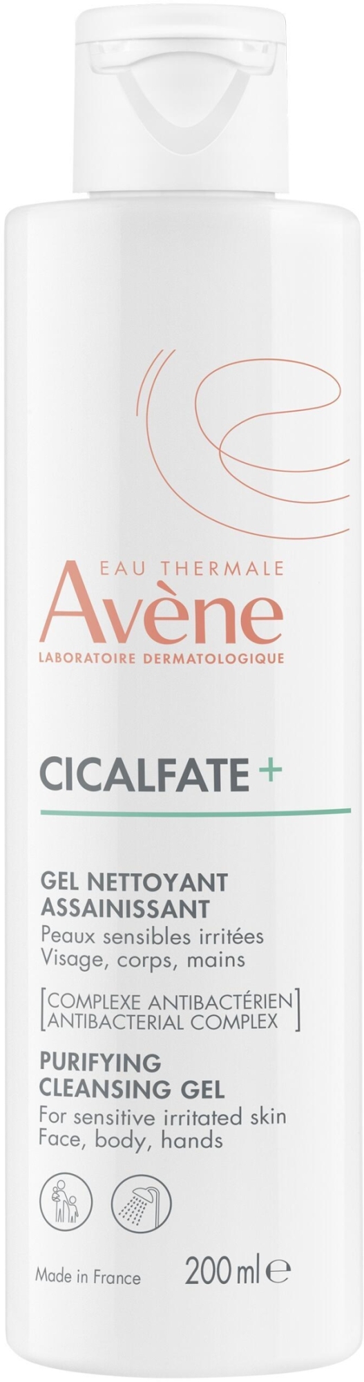 Очищающий гель - Avene Cicalfate + Purifying Cleansing Gel — фото 200ml