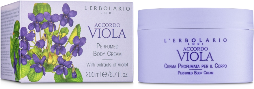 Ароматизированный крем для тела "Фиалка" - L'Erbolario Crema Viola — фото N1