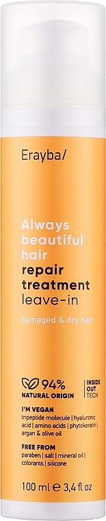 Восстанавливающяя и увлажняющяя сыворотка для волос - Erayba ABH Repair Treatment Leave-in — фото N1