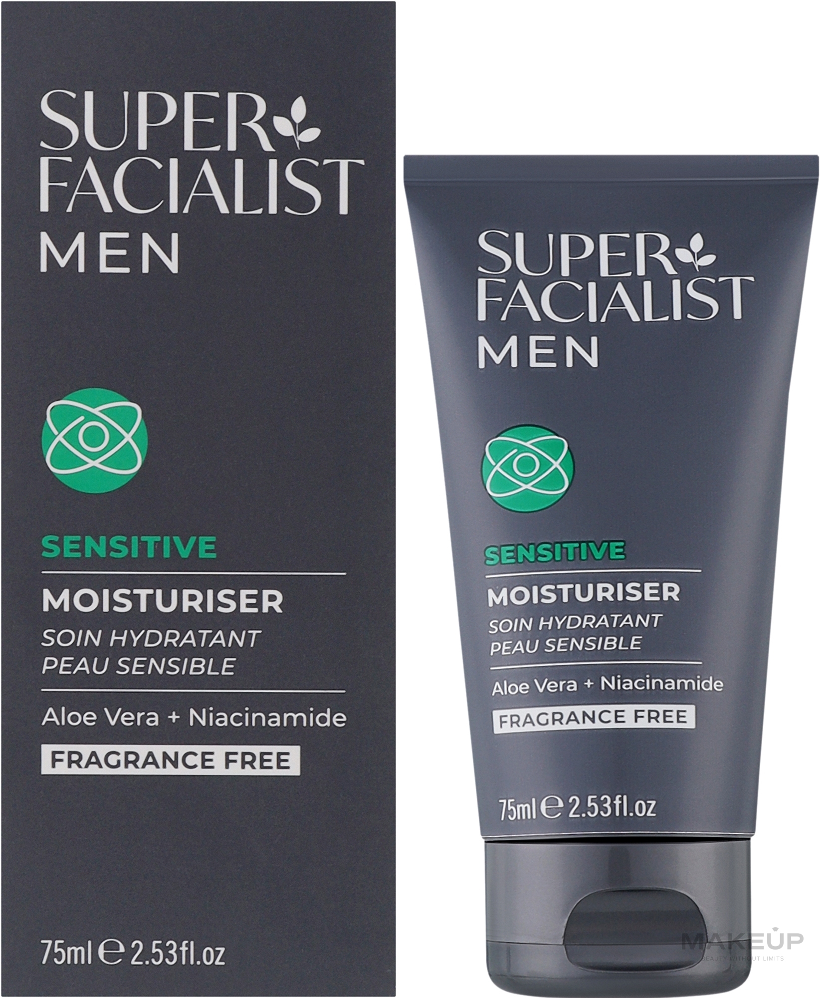 Крем увлажняющий, мужской для чувствительной кожи лица - Super Facialist For Men Sensitive Moisturiser  — фото 75ml