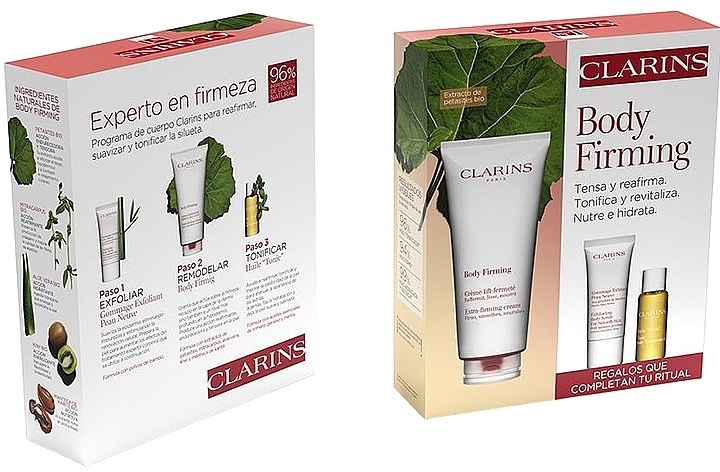 Набір - Clarins Body Firming Set (b/cr/200ml + b/scr/30ml + b/oil/10ml) — фото N1