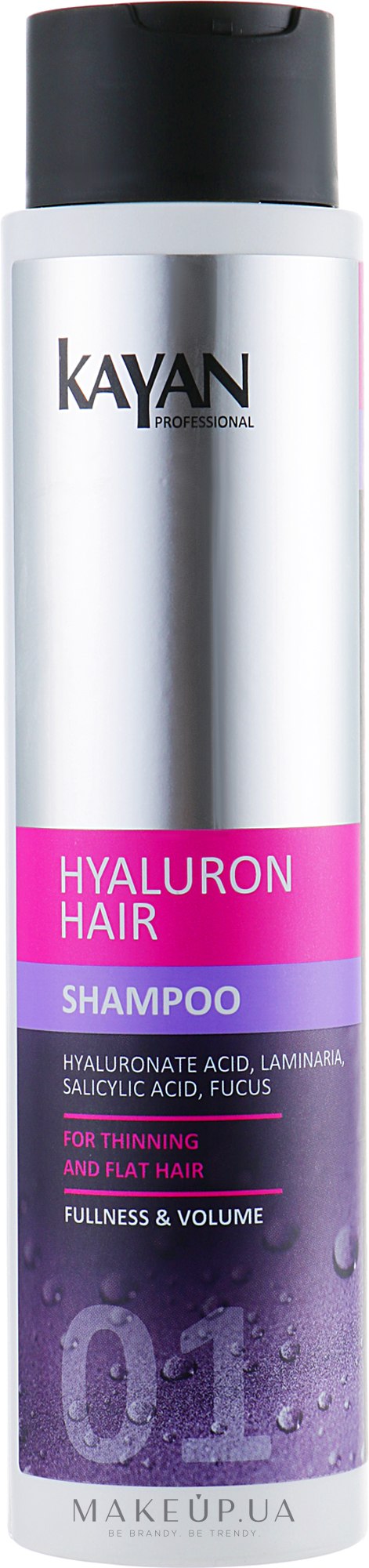 Шампунь для тонких и лишенных объема волос - Kayan Professional Hyaluron Hair Shampoo — фото 400ml