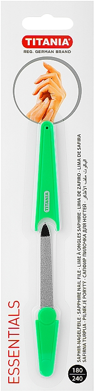 Пилочка для косметички, зеленая - Titania Nail File