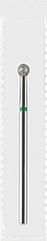 Парфумерія, косметика Фреза алмазна зелена "Куля", діаметр 3,3 мм - Divia DF001-33-G