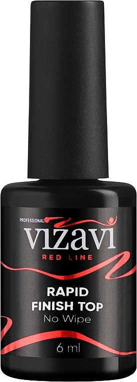 Глянцеве фінішне покриття - Vizavi Professional Red Line Rapid Finish Top No Wipe