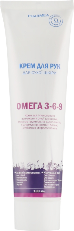 Крем для рук для сухої шкіри - Pharmea Omega 3-6-9 — фото N2