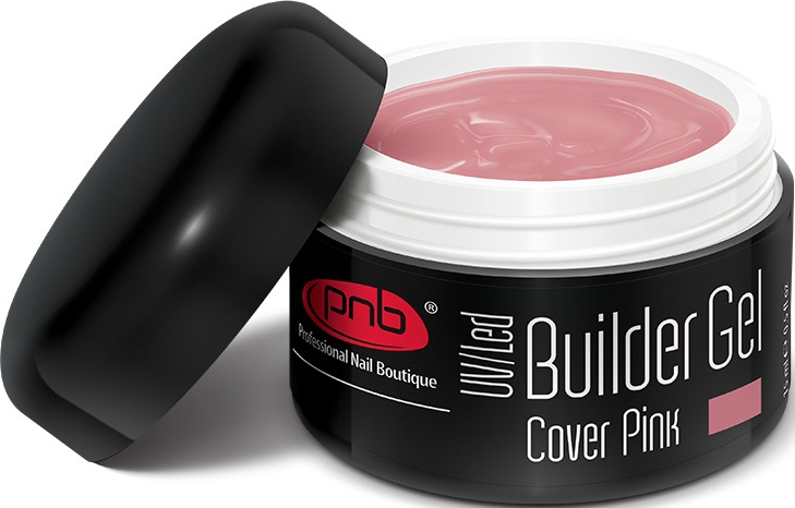 Моделювальний гель камуфлювальний, рожевий - PNB UV/LED Builder Gel Cover Pink — фото N4