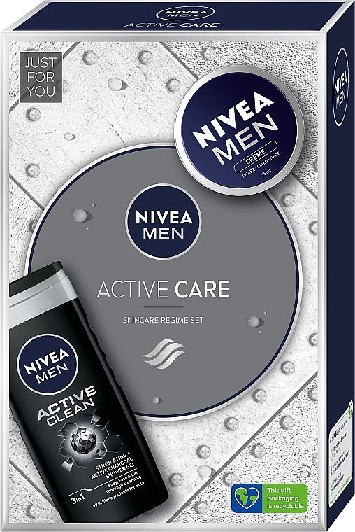 Набор - NIVEA MEN Active Care (sh/gel/250ml + cr/75ml) — фото N1