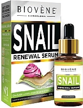 Восстанавливающая сыворотка для лица с муцином улитки - Biovene Snail Renewal Ultra Regenerating Facial Serum Treatment — фото N2