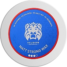 Воск матовый для волос сильной фиксации - Valquer Matt Strong Wax — фото N1