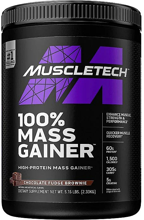 Дієтична добавка зі смаком шоколаду - MuscleTech Mass Gainer Protein Powder — фото N1
