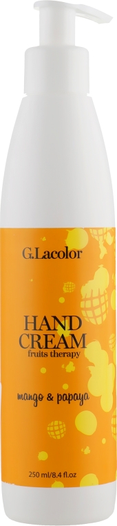 Крем для рук "Фруктовая терапия" - G. Lacolor Hand Cream Mango & Papaya — фото N1