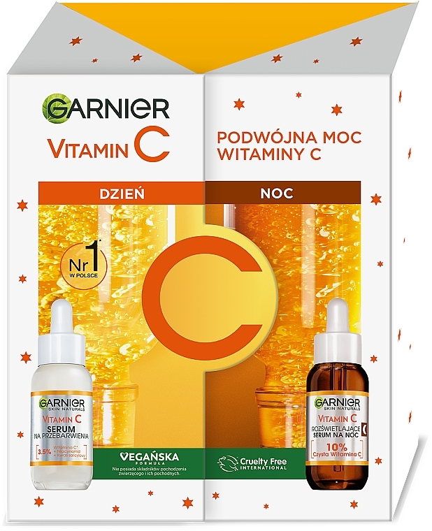 Набір для догляду за обличчям - Garnier Skin Naturals Vitamin C (ser/2x30ml) — фото N1