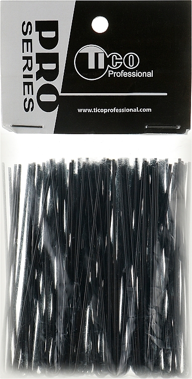 Шпильки для волосся рівні без наконечника, 80 мм, чорні - Tico Professional