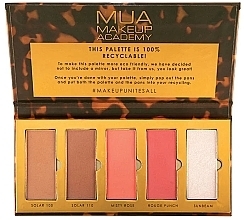 Палетка для макияжа - MUA Golden Hour Face Palette Bronze, Blush, Highlight — фото N2