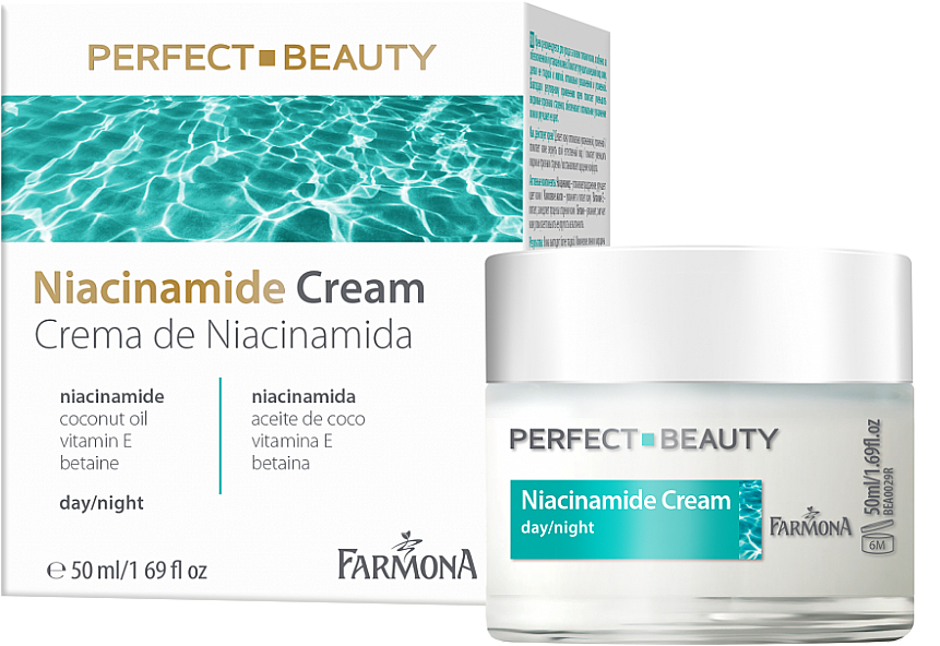 Крем увлажняющий против морщин с ниацинамидом для лица на день-ночь - Farmona Perfect Beauty Niacinamide Cream