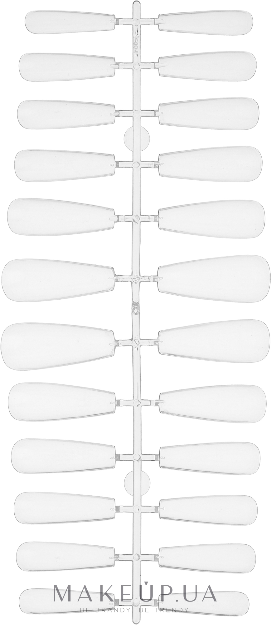 Одноразовые типсы для наращивания ногтей, 240шт - Adore Professional Funky Gel Nail Tips Long Coffin — фото 240шт