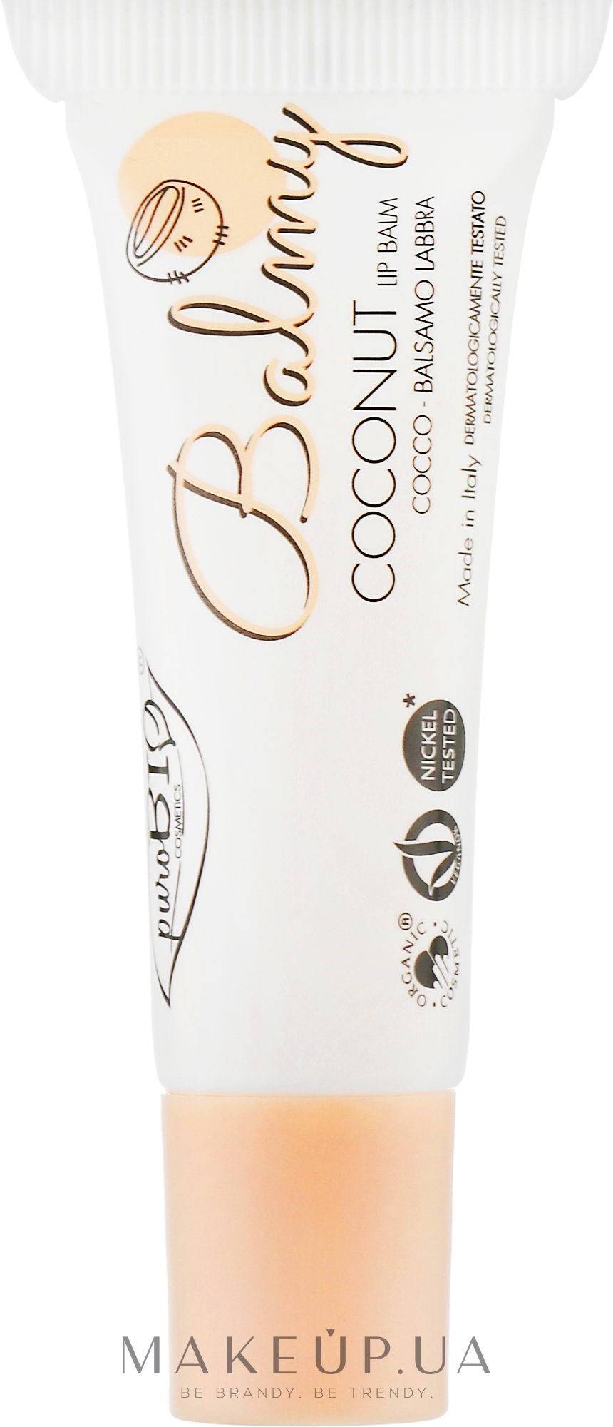 Бальзам для губ з ароматним смаком кокоса - PuroBio Cosmetics Balmy Lip Balm Coconut — фото 10ml