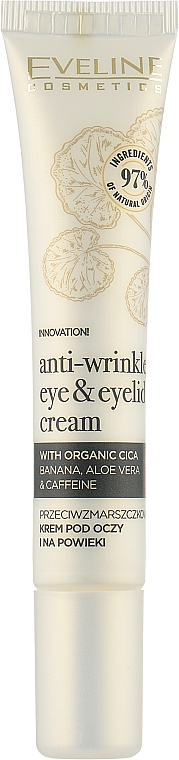 Крем для кожи вокруг глаз - Eveline Organic Gold Anti-Wrinkle Eye&Eyelid Cream — фото N1