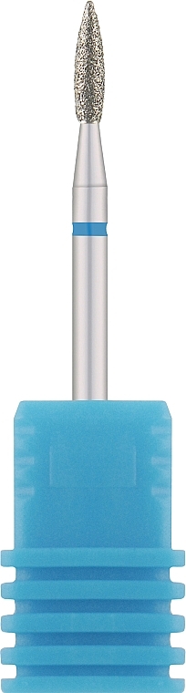 Фреза алмазна "Полум'я" 243 021B, діаметр 2,1 мм, синя - Nail Drill — фото N1