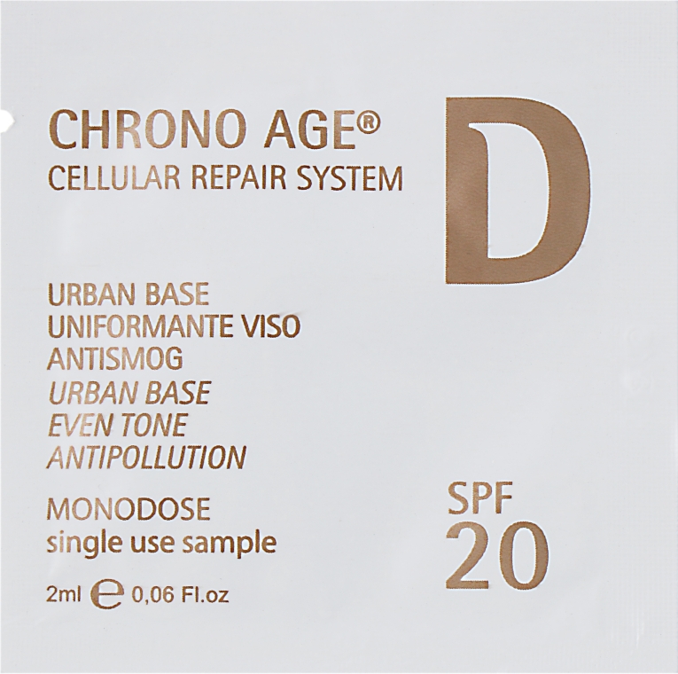 Защитная крем-база антисмог - Dermophisiologique Chrono Age Urban Base Antismog SPF20 (пробник)