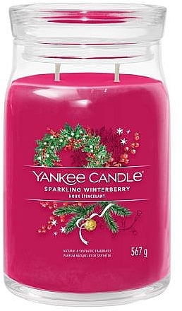 Ароматическая свеча в банке "Sparkling Winterberry", 2 фитиля - Yankee Candle Singnature — фото N1