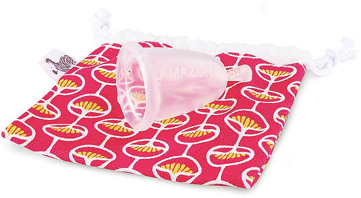Гигиеническая менструальная чаша, размер 2, розовый чехол - Lamazuna — фото N2
