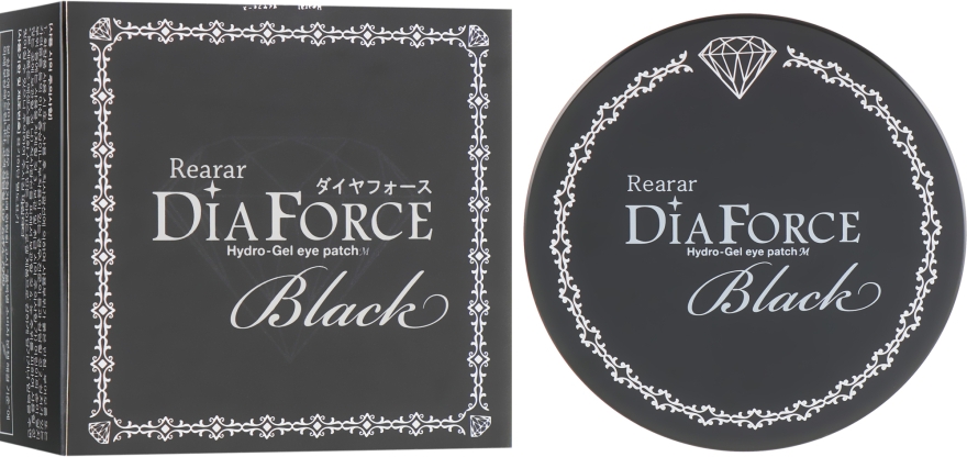 Гидрогелевые патчи с черным жемчугом, размер М - Rearar Dia Force Black Hydro-Gel Eye Patch M