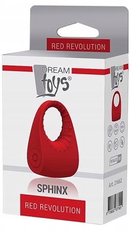 Эрекционное кольцо, красное - Dream Toys Red Revolution Sphinx  — фото N3
