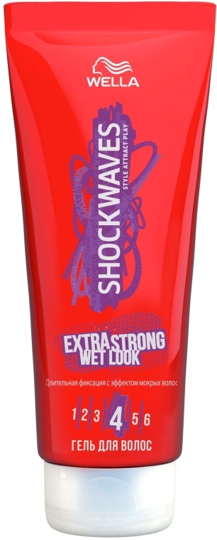 Гель с эффектом мокрых волос - Wella ShockWaves Extra Strong Wet look — фото N1
