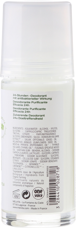 Дезодорант "Защита 24 часа" - Melvita Body Care Purifyng Deodorant 24 hr Effectiveness — фото N2
