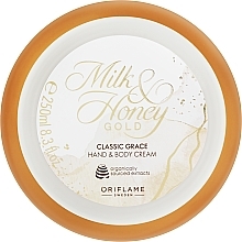 Живильний крем для рук та тіла - Oriflame Milk & Honey Gold Classic Grace Hand & Body Cream — фото N1