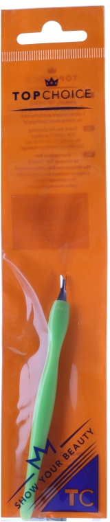 Триммер для кутикул с острым кончиком и контурной ручкой 7248, зеленый - Top Choice — фото N1